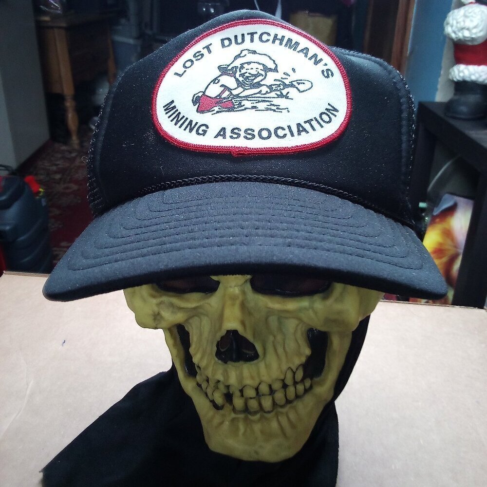Vintage Lost Dutchman's Mining Association Patch Snap Trucker Hat Cap